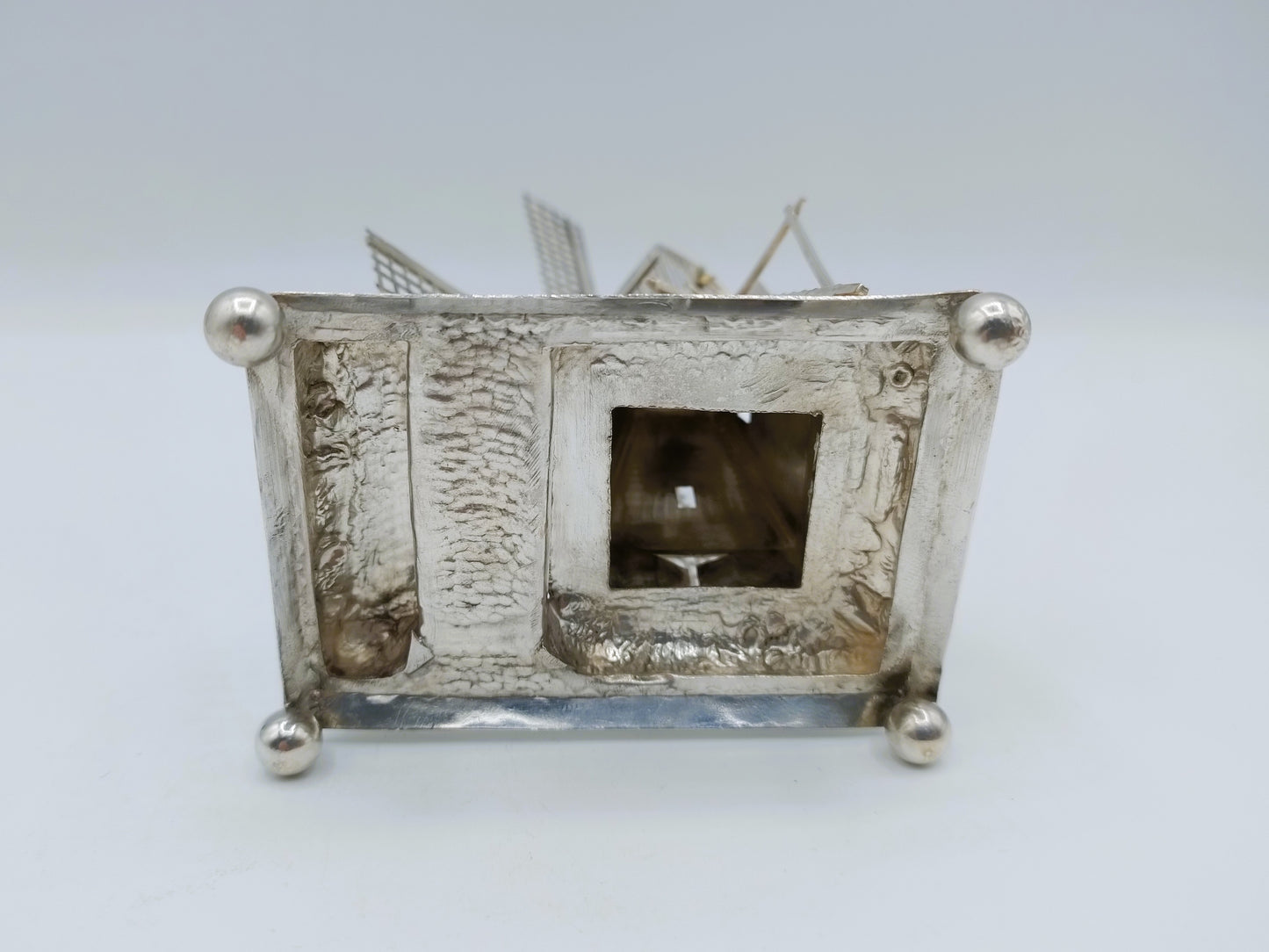 Zilveren miniatuur molen, J. van Straten & Co,  Hoorn, 1910