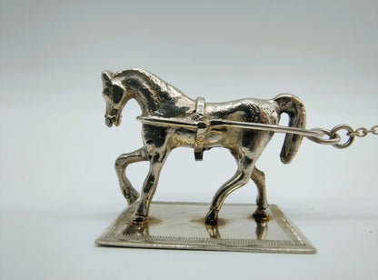 Zilveren miniatuur trekschuit met paard, Alkmaar, 1905