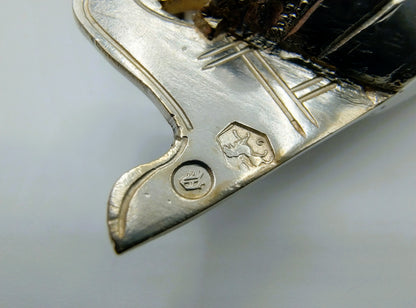 Zilveren miniatuur trekschuit met paard, Alkmaar, 1905