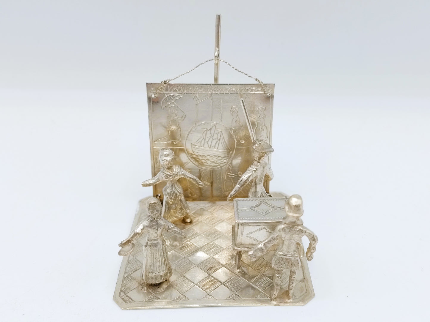Zilveren miniatuur 'Vrouwtje van Stavoren', H. Preyer, Hoorn, 1902