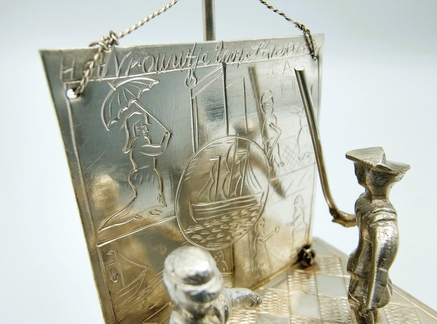 Zilveren miniatuur 'Vrouwtje van Stavoren', H. Preyer, Hoorn, 1902