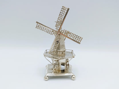 Zilveren miniatuur molen, J. van Straten,  Hoorn, 1900
