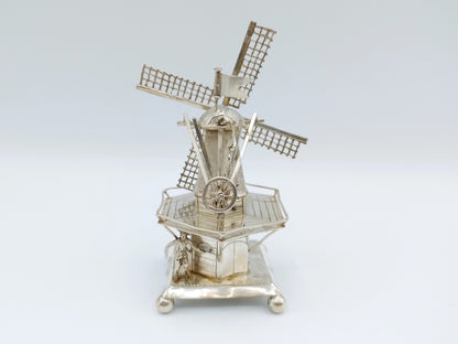 Zilveren miniatuur molen, J. van Straten,  Hoorn, 1900