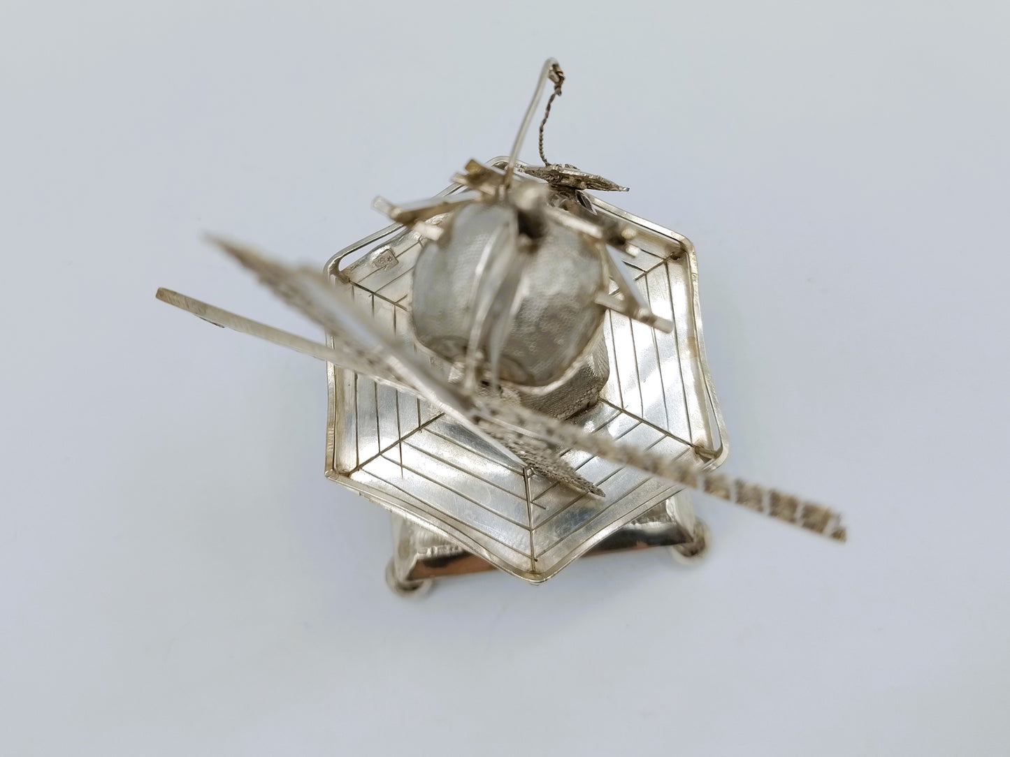 Zilveren miniatuur molen, J. van Straten,  Hoorn, 1900