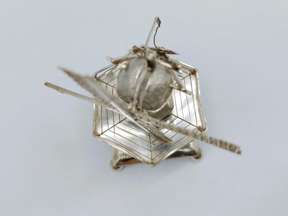 Zilveren miniatuur molen, J. van Straten,  Hoorn, 1900