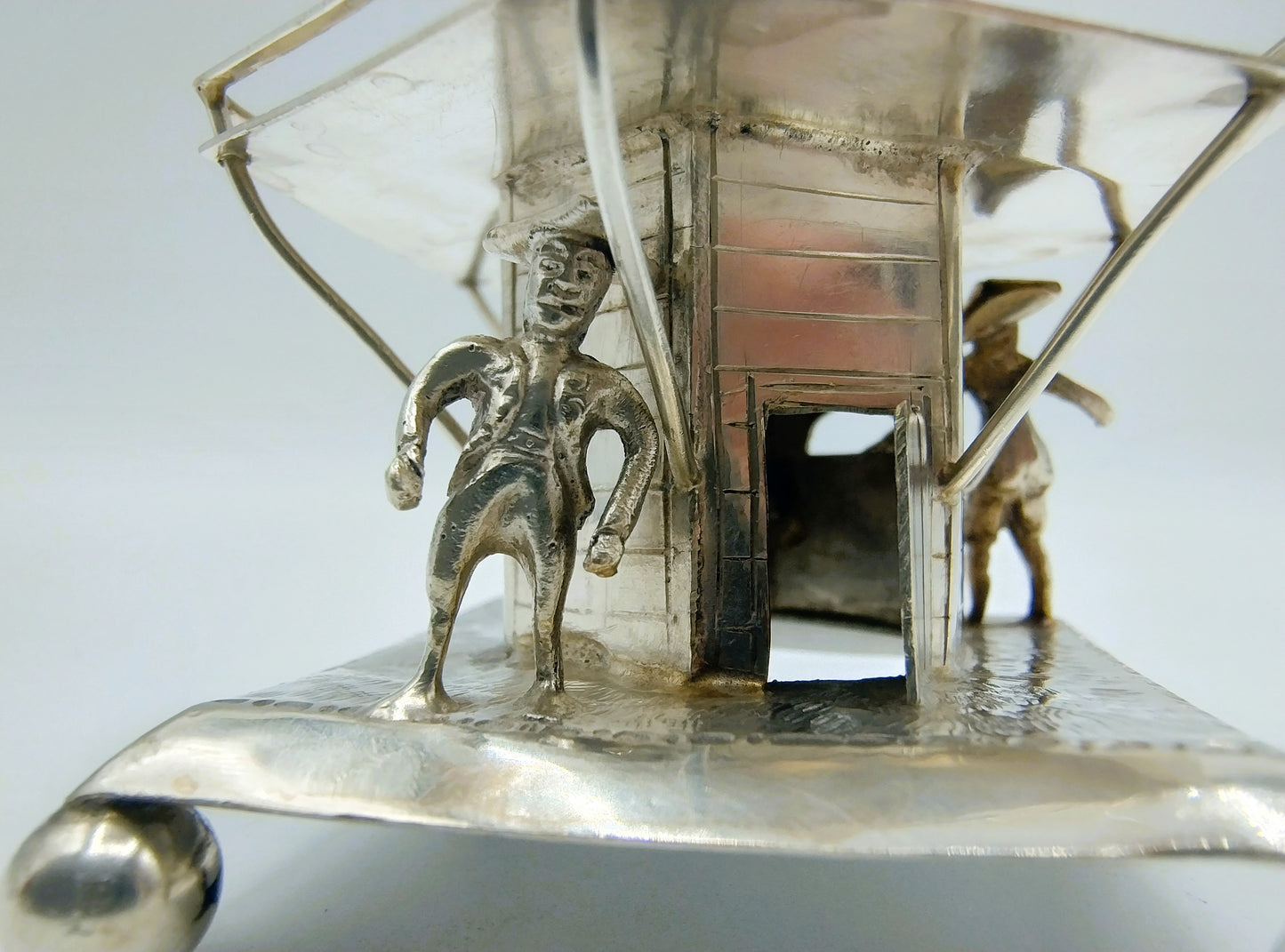 Zilveren miniatuur molen, J. van Straten,  Hoorn, 1900