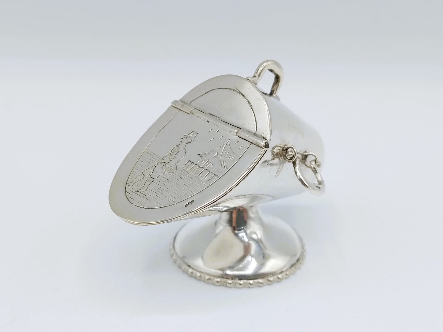 Zilveren miniatuur kolenbak, 20e eeuws