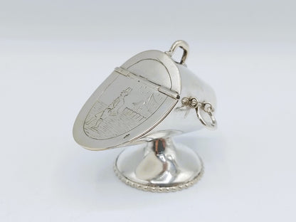 Zilveren miniatuur kolenbak, 20e eeuws