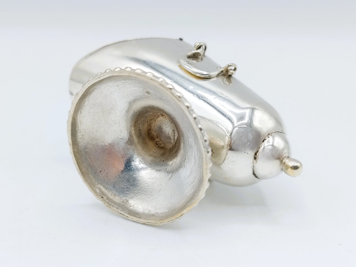 Zilveren miniatuur kolenbak, 20e eeuws