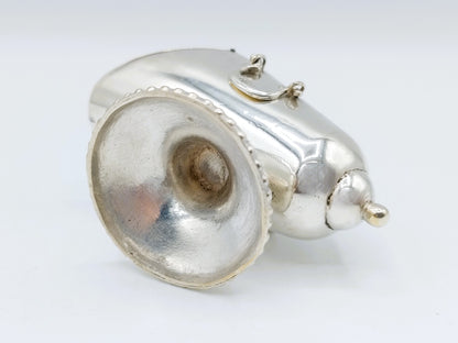 Zilveren miniatuur kolenbak, 20e eeuws