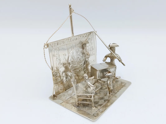 Zilveren miniatuur 'Vrouwtje van Stavoren', J. van Straten & Co, Hoorn, 1900