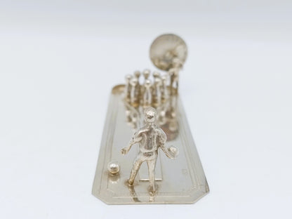 Zilveren miniatuur, kegelbaan, W. Brehm, Schoonhoven, ca. 1925