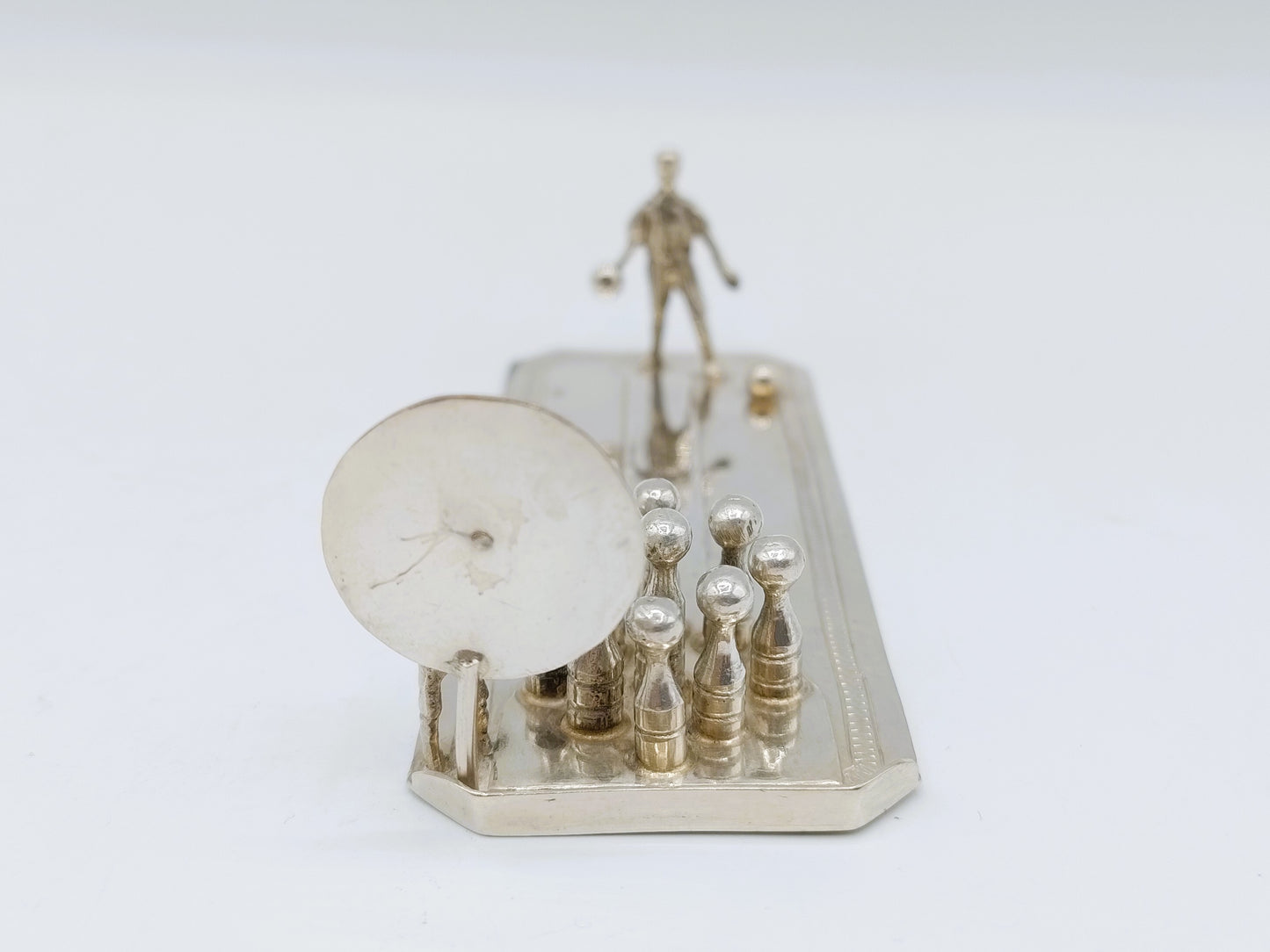 Zilveren miniatuur, kegelbaan, W. Brehm, Schoonhoven, ca. 1925
