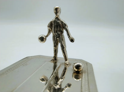 Zilveren miniatuur, kegelbaan, W. Brehm, Schoonhoven, ca. 1925