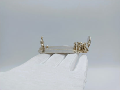 Zilveren miniatuur, kegelbaan, W. Brehm, Schoonhoven, ca. 1925