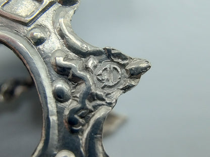 Zilveren miniatuur koets met paarden, 1888