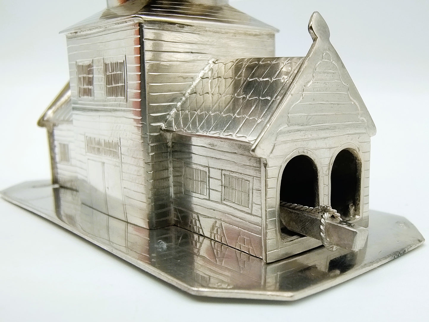 Zilveren miniatuur zaagmolen, J. Held, Amsterdam, 1882