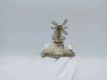 Zilveren miniatuur zaagmolen, J. Held, Amsterdam, 1882