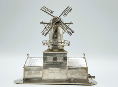 Zilveren miniatuur zaagmolen, J. Held, Amsterdam, 1882