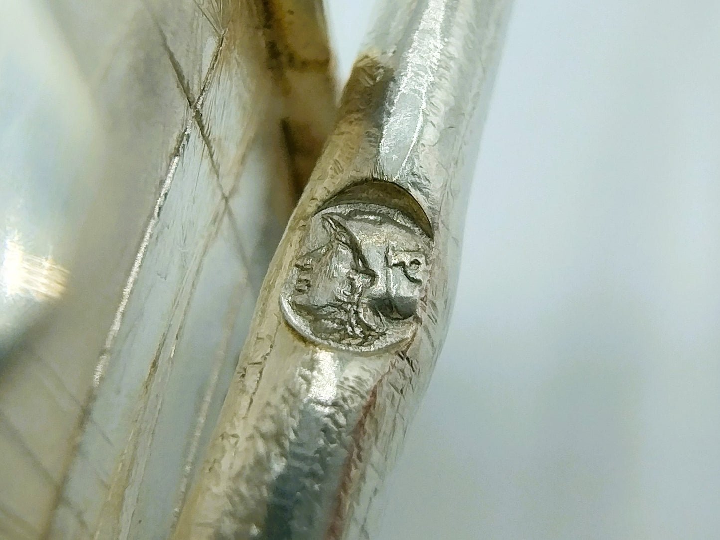 Zilveren miniatuur trekschuit, J. van Straten & Co,  Hoorn, 1894
