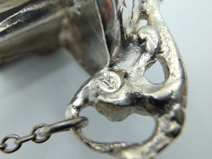 Zilveren miniatuur trekschuit, J. van Straten & Co,  Hoorn, 1894