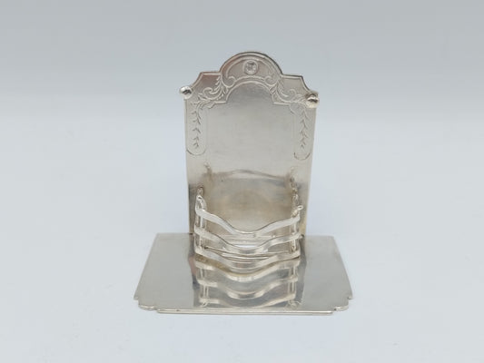Zilveren miniatuur haardplaat, Wed. van Halteren, Schoonhoven, 1884