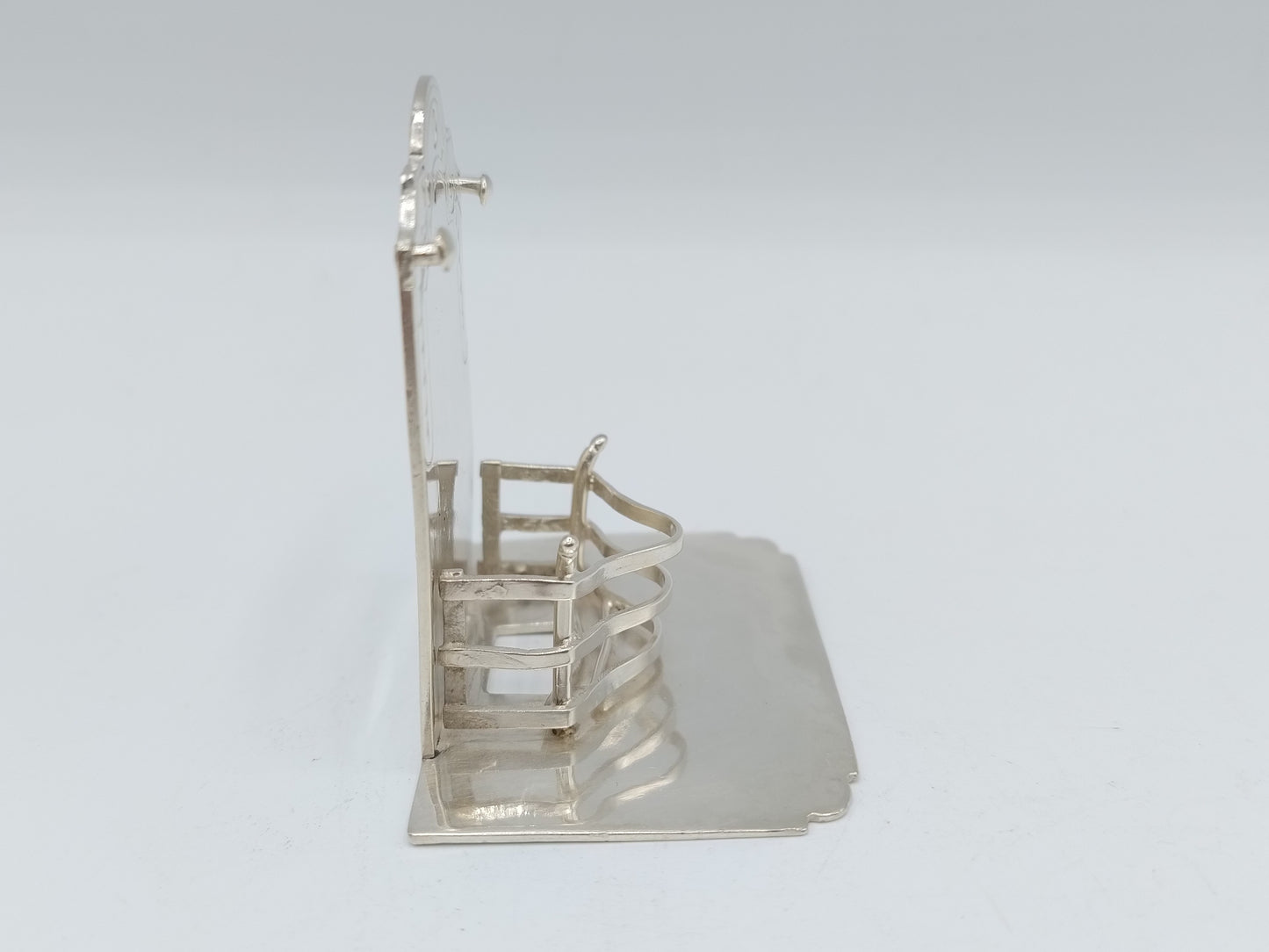 Zilveren miniatuur haardplaat, Wed. van Halteren, Schoonhoven, 1884