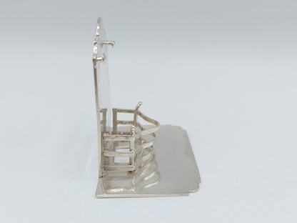 Zilveren miniatuur haardplaat, Wed. van Halteren, Schoonhoven, 1884