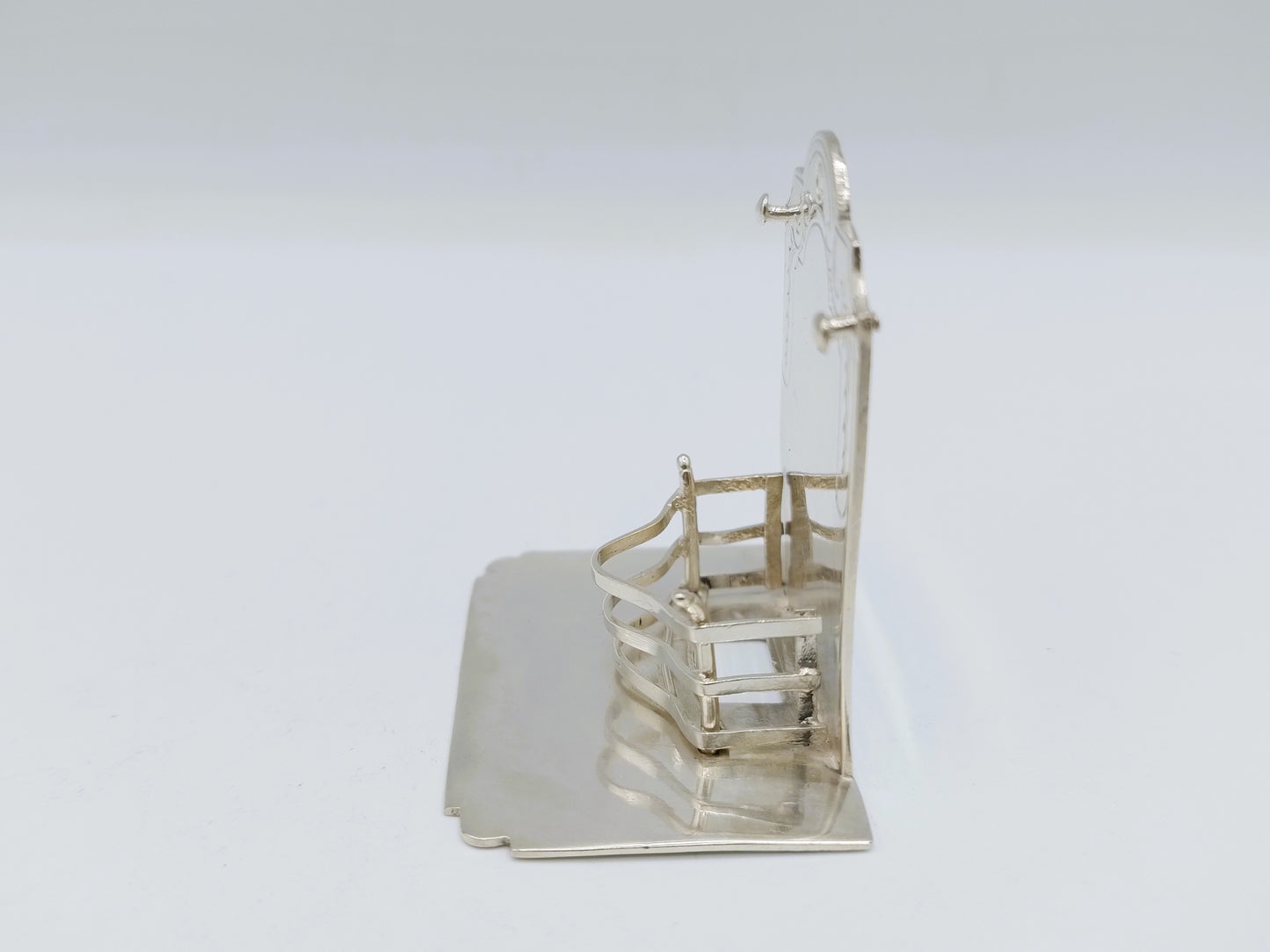 Zilveren miniatuur haardplaat, Wed. van Halteren, Schoonhoven, 1884