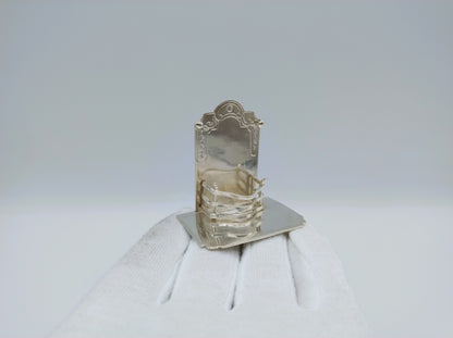 Zilveren miniatuur haardplaat, Wed. van Halteren, Schoonhoven, 1884