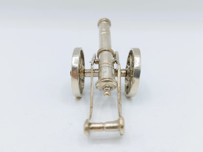 Zilveren miniatuur kanon, 19e eeuws