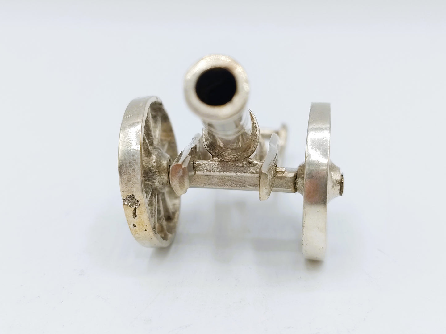Zilveren miniatuur kanon, 19e eeuws