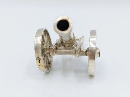 Zilveren miniatuur kanon, 19e eeuws