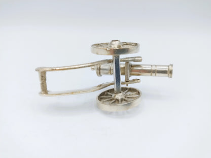 Zilveren miniatuur kanon, 19e eeuws