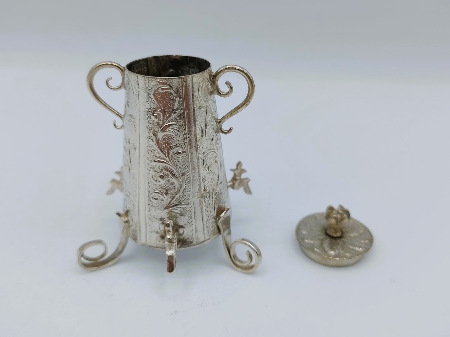 Zilveren miniatuur koffiekan,  H. Hooijkaas, Schoonhoven, ca. 1910