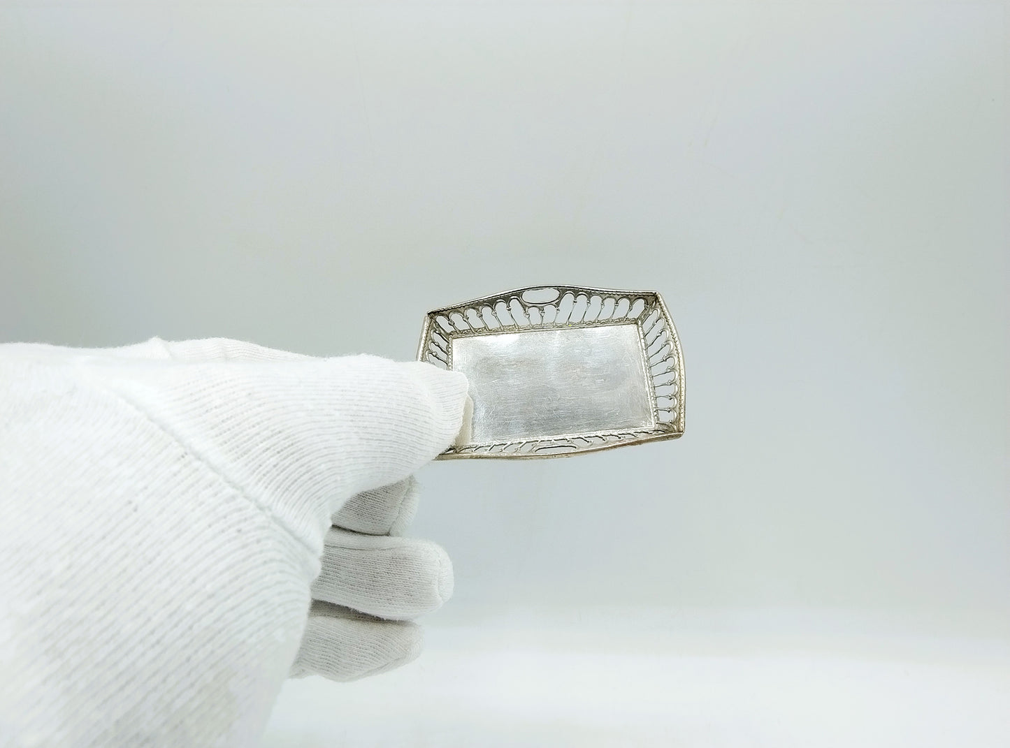 Zilveren miniatuur dienblad, B. Brandenburg, Schoonhoven, ca. 1905