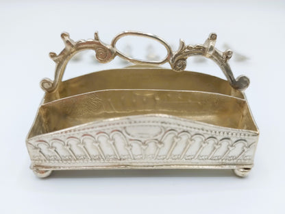 Zilveren miniatuur bestekdoos met lepels en vorken, Alkmaar,  1906