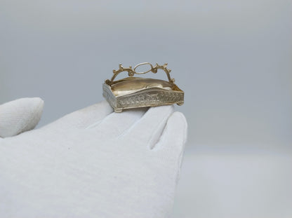 Zilveren miniatuur bestekdoos met lepels en vorken, Alkmaar,  1906