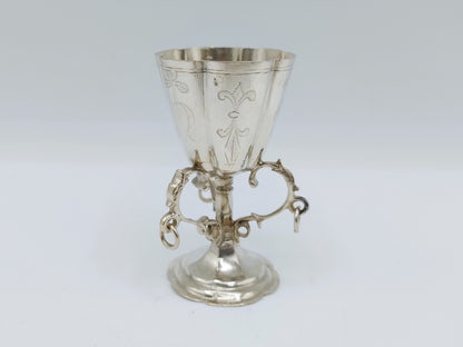 Zilveren miniatuur beker, Wed. W. de Pleyt, Schoonhoven,  ca. 1880