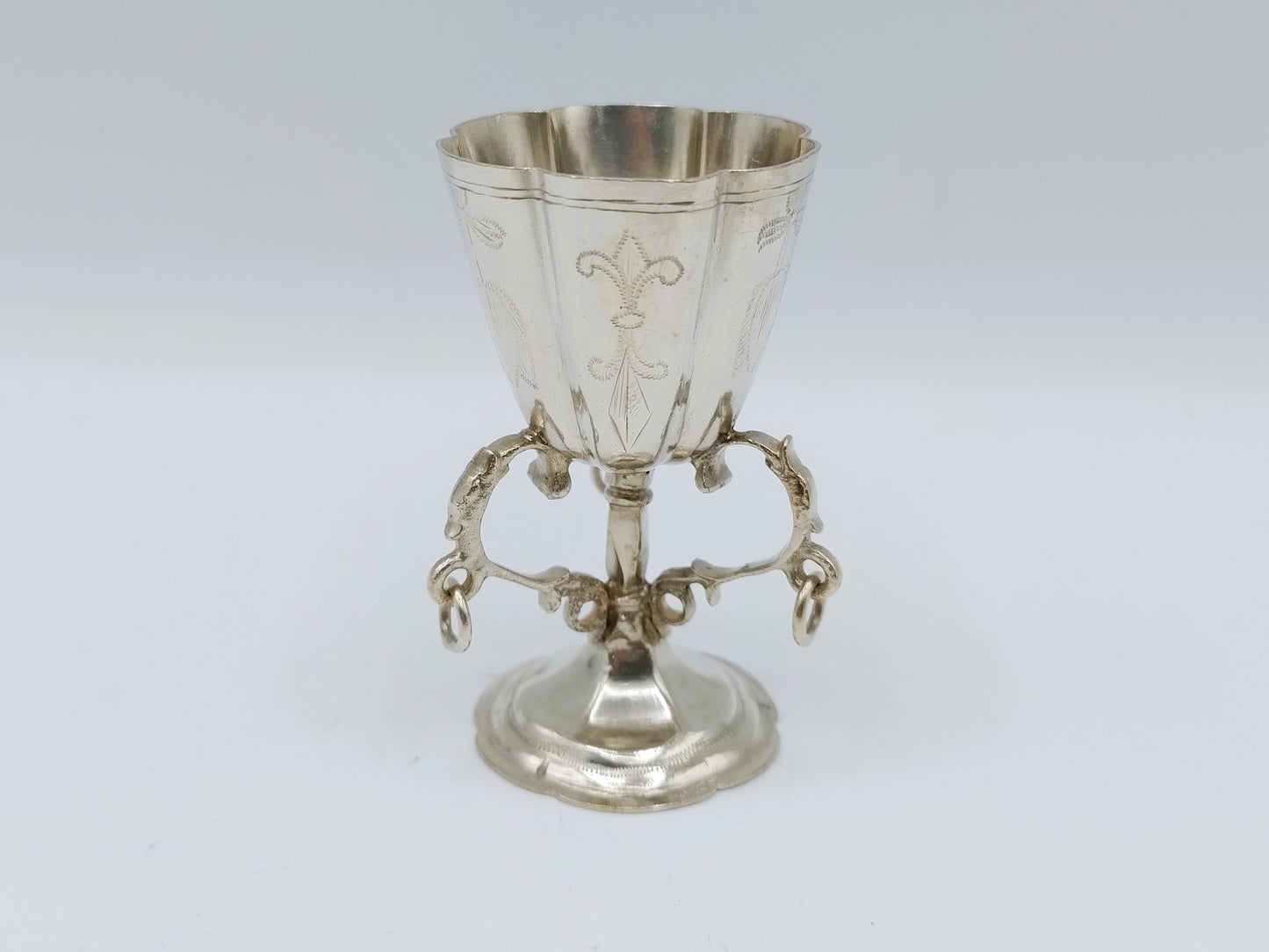 Zilveren miniatuur beker, Wed. W. de Pleyt, Schoonhoven,  ca. 1880