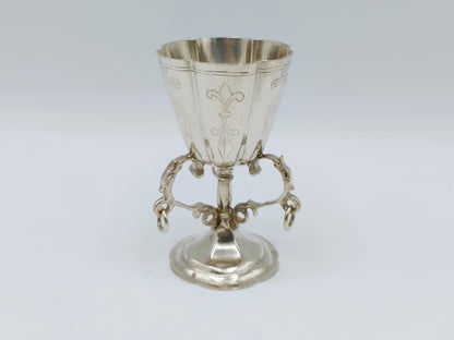 Zilveren miniatuur beker, Wed. W. de Pleyt, Schoonhoven,  ca. 1880
