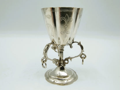Zilveren miniatuur beker, Wed. W. de Pleyt, Schoonhoven,  ca. 1880