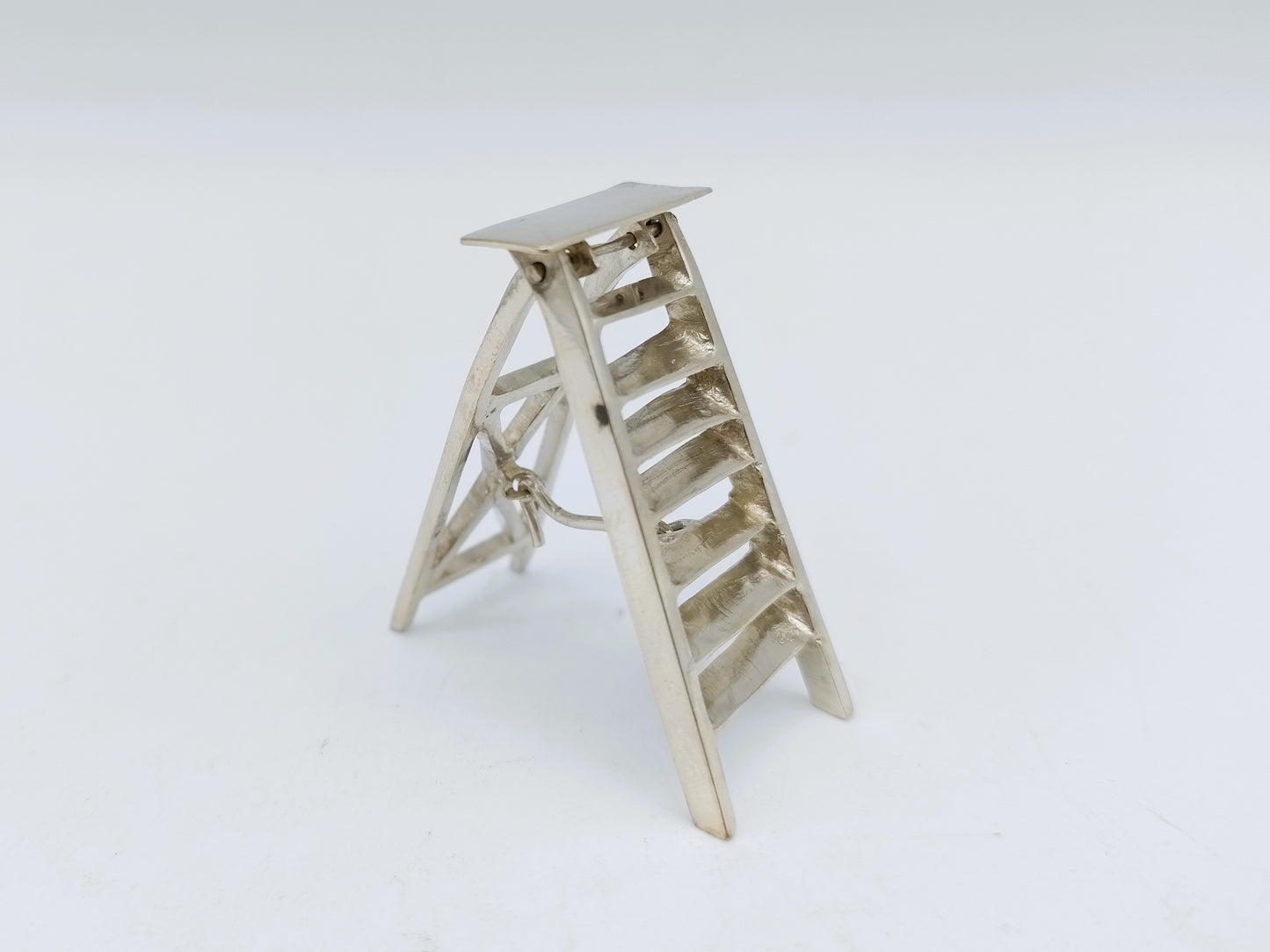 Zilveren miniatuur huishoud trap, 19e eeuws