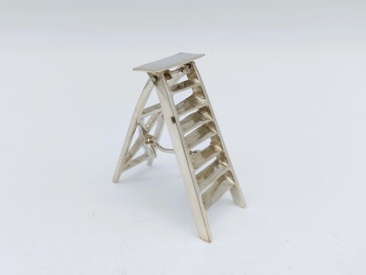 Zilveren miniatuur huishoud trap, 19e eeuws
