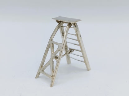 Zilveren miniatuur huishoud trap, 19e eeuws