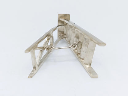 Zilveren miniatuur huishoud trap, 19e eeuws