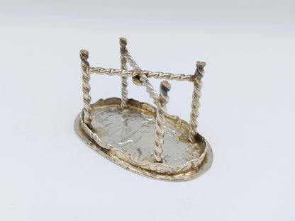 Zilveren miniatuur tafel, 19e eeuws