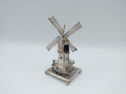 Zilveren miniatuur molen, J. van Straten,  Hoorn, 1897