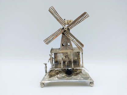 Zilveren miniatuur zaagmolen, J. Verhoogt, Hoorn, 1896