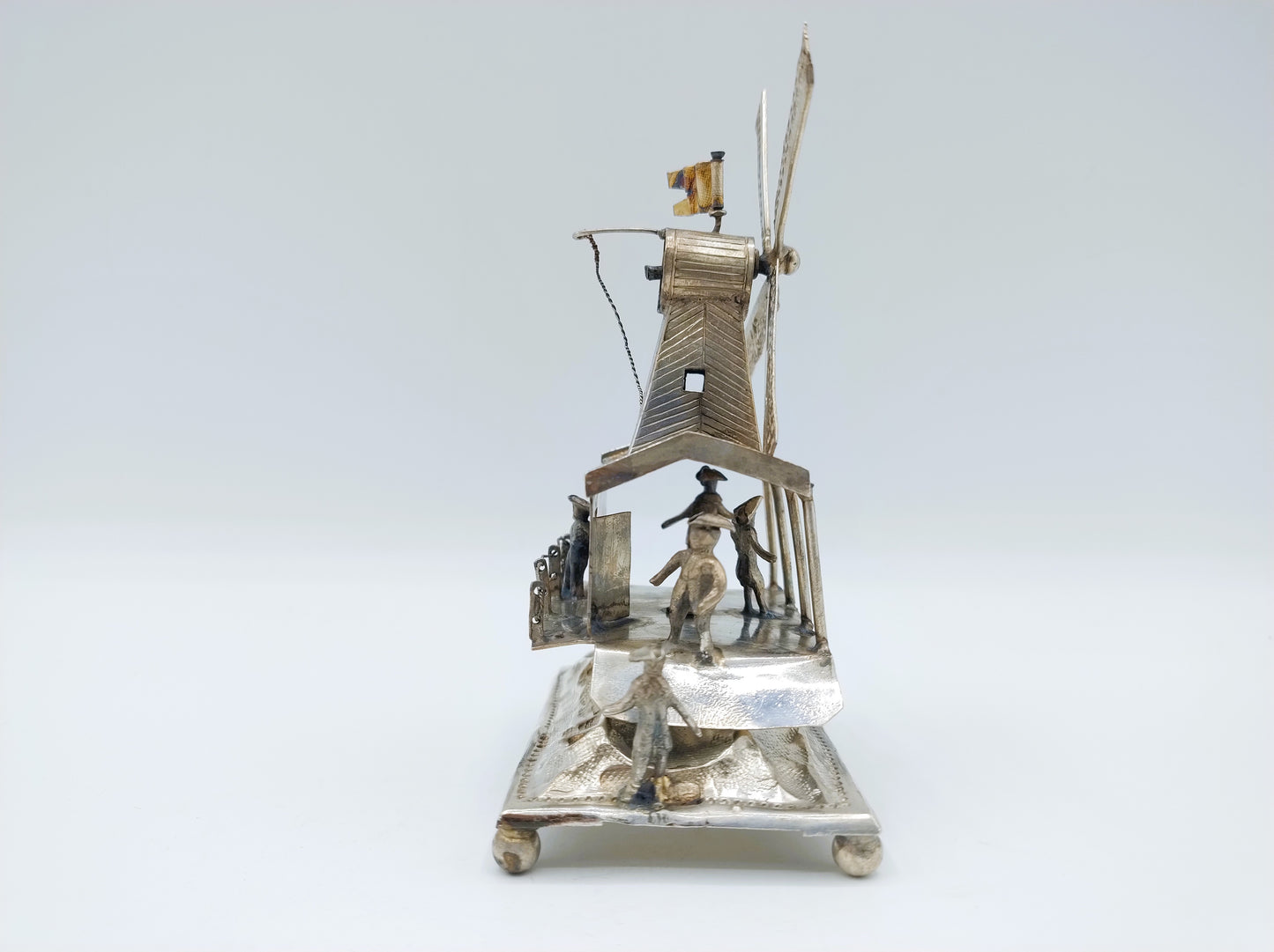 Zilveren miniatuur zaagmolen, J. Verhoogt, Hoorn, 1896